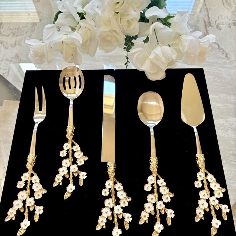 1 Jasmine Set – Luxury Gold & Silver Serving Set - Image 1