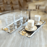 Beautiful Butterfly Silver Tray Set 2 Plates Serving - Image 2