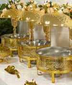 8L Gold Chafing Dish Buffet Server – Stainless Steel Food Warmer for Catering, Weddings & Parties - Image 4