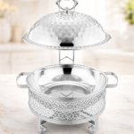 8L Silver Chafing Dish Buffet Server – Stainless Steel Food Warmer for Catering, Weddings & Parties