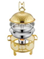 8L Gold Chafing Dish Buffet Server – Stainless Steel Food Warmer for Catering, Weddings & Parties - Image 3